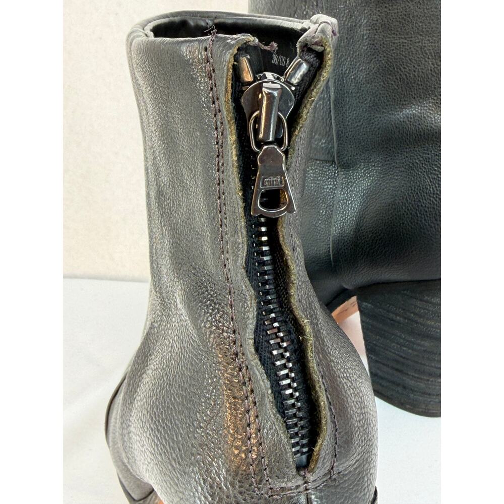 Rag & Bone Classic Newbury Leather Stacked Heel Leather Ankle Boots 8 - Picture 9 of 9